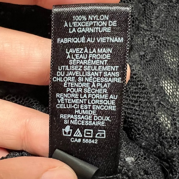 Express black lace eyelet flare hem empire waist sleeveless sheer tank top - Picture 9 of 12